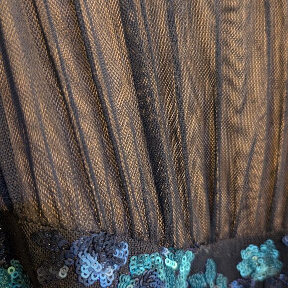 Belle Badgley Mischka Paris Dress blue size 4 cocktail sequin BNWT - Picture 3 of 11